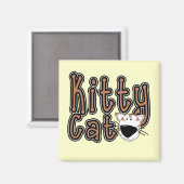 Niedliche Kitty-Katzen-T-Shirts und Geschenke Magnet (Vorderseite/Rückseite)