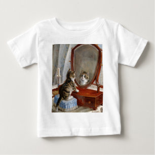 Niedliche Kitty-Katzen-Vintages Baby T-shirt