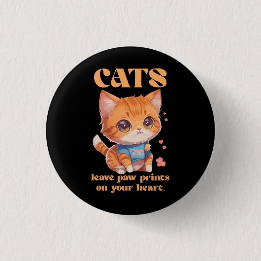 niedliche Kitty-Liebe Button (Vorderseite)