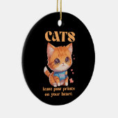 niedliche Kitty-Liebe Keramik Ornament (Rechts)