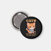 niedliche Kitty-Liebe Magnet (Vorderseite/Rückseite)