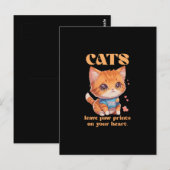 niedliche Kitty-Liebe Postkarte (Vorne/Hinten)
