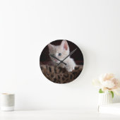 Niedliche Kitty-Looking Runde Wanduhr (Zuhause)