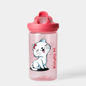 Niedliche Kitty Personalisierte Wasserflasche für  Trinkflasche (Vorne)