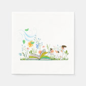 Niedliche Kitty Reading ein Buch. Serviette (Vorderseite)