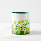 Niedliche Kitty-und Froggy-Freund-Tasse Zweifarbige Tasse (Mittel)