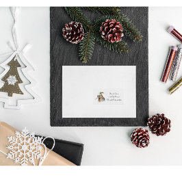 Niedliche Kiwi Bird in Christmas Elf Hat, Brauch Adressaufkleber