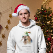 Niedliche Kiwi Bird in Christmas Elf Hat, Brauch Hoodie