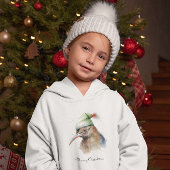 Niedliche Kiwi Bird in Christmas Elf Hat, Brauch Hoodie