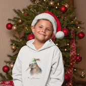 Niedliche Kiwi Bird in Christmas Elf Hat, Brauch Hoodie