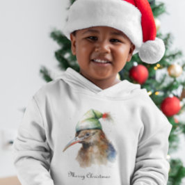 Niedliche Kiwi Bird in Christmas Elf Hat, Brauch Hoodie