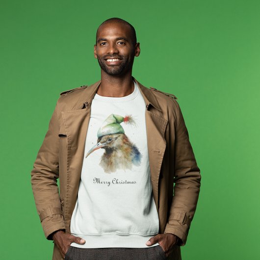 Niedliche Kiwi Bird in Christmas Elf Hat, Brauch T-Shirt