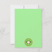 Niedliche Kiwi-Fruchtkawaii Dankeskarte (Rückseite)