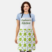 Niedliche Kiwi Fruit Women's Customizable Schürze (Getragen)