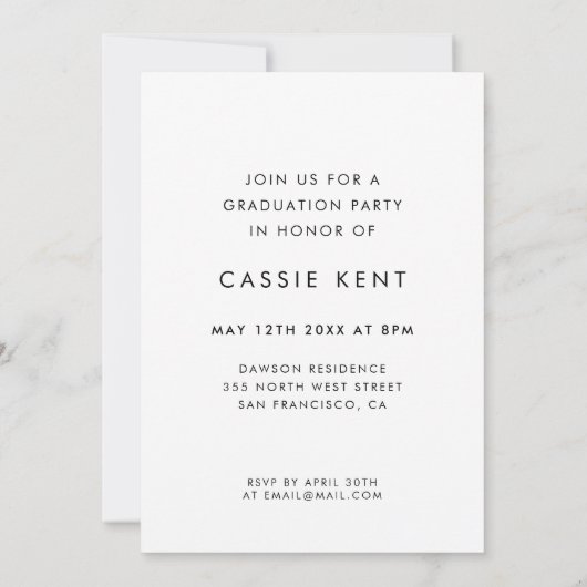 Niedliche Klasse des Abschluss-Fotos 2025 Ankündigung (Rückseite)