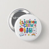 Niedliche Klassenzimmer-Crew-Lehrer-Klassenzimmer- Button (Vorne & Hinten)