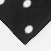 Niedliche klassische Schwarz-weiße Polka Dot Red H Fleecedecke (Ecke)