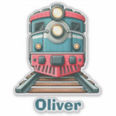 Niedliche klassische Zugjungen Aufkleber (Vorderseite)