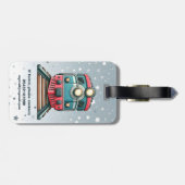 Niedliche klassische Zugjungen Gepäckanhänger (Rückseite horizontal)