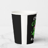 Niedliche Klee am Patch St Patricks Day Pappbecher (Rechts)