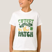 Niedliche Klee am Patch St. Patrick's Day T-Shirt (Vorderseite)