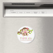 Niedliche Kleine Affe Mädchen Danke Magnet (In Situ (Geschirrspüler))