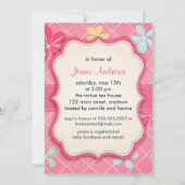 Niedliche kleine Affendusche Einladung (Rückseite)