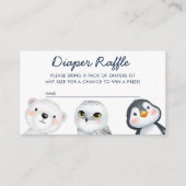 Niedliche Kleine arktische Windeln Raffle Babydusc Begleitkarte (Vorderseite)