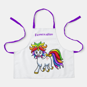 Niedliche Kleine Baby Unicorn Regenbogenfarben Kid Schürze