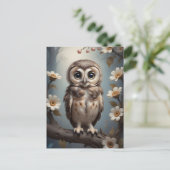 niedliche kleine Babyeule Postkarte (Stehend Vorderseite)