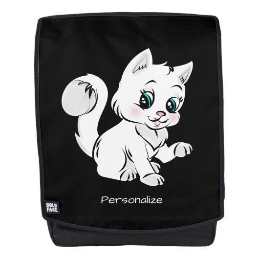 Niedliche kleine Babykatzenkatze Kinder personalis Rucksack (Vorderseite)