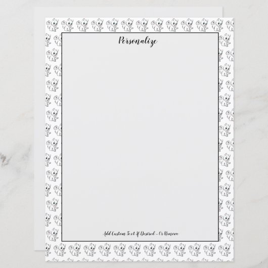 Niedliche kleine Babykatzenkatze personalisieren (Vorne/Hinten)