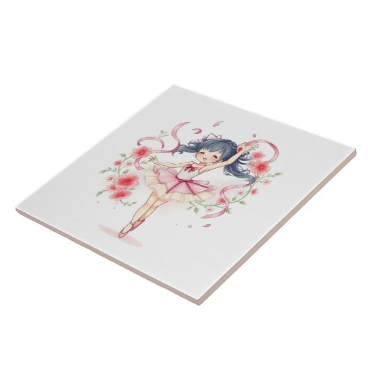 Niedliche kleine Ballerina Fliese (Seite)