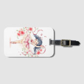 Niedliche kleine Ballerina Gepäckanhänger (Vorderseite (Horizontal))