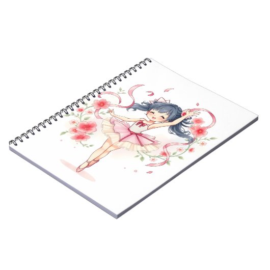 Niedliche kleine Ballerina Notizblock (Linke Seite)
