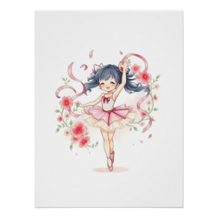 Niedliche kleine Ballerina Poster