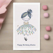 Niedliche kleine Ballerina Princess Geburtstagspar Serviette