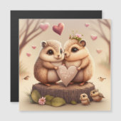 Niedliche kleine Bären Cartoon Akzent Kissen Magnetkarte (Vorne/Hinten)