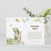 Niedliche Kleine Bärenwasser Kinderdusche Dankeskarte (Stehend Vorderseite)