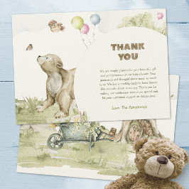 Niedliche Kleine Bärenwasser Kinderdusche Dankeskarte