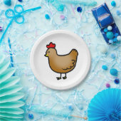 niedliche kleine Bauernhofhuhnhenne Pappteller (Party)