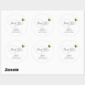 Niedliche Kleine Bee Baby Dusche Runder Aufkleber (Blatt)