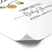 Niedliche Kleine Bienen Honeycomb Babydusche Willk Poster (Ecke)