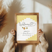 Niedliche Kleine Bienen Honeycomb Babydusche Willk Poster