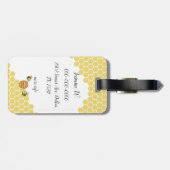 Niedliche Kleine Bienen Honeycomb Gepäckanhänger (Rückseite horizontal)