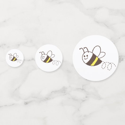 Niedliche Kleine Bienenfliegendusche Konfetti (Vorderseiten)