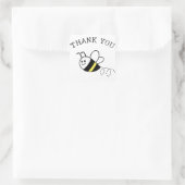 Niedliche Kleine Bienenfliegendusche Quadratischer Aufkleber (Tasche)