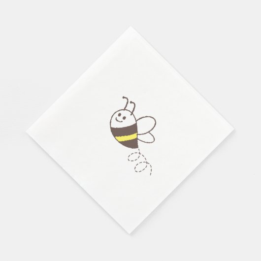 Niedliche Kleine Bienenfliegendusche Serviette (Ecke)
