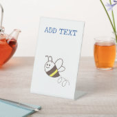 Niedliche Kleine Bienenfliegendusche Sockelschild (In SItu)