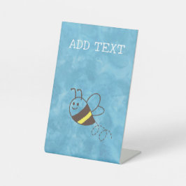 Niedliche Kleine Bienenflying Watercolor Babydusch Sockelschild